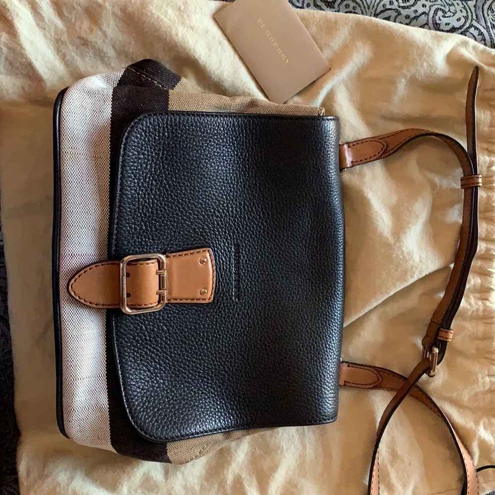 Authentic Burberry GowenCanvas & Leather Crossbody